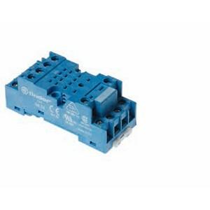 Finder 94.74SMA Plug-in socket with metallic retaining / release clip - Finder - Rated current 10A - Screw-clamp connections - DIN rail / Panel mounting - Blue color - IP20