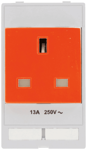 Murr Elektronik 4000-68000-0190000 MODLINK MSDD SOCKET INSERT GREAT BRITAIN, 250VAC/13A orange
