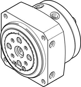 Festo 1369114 semi-rotary drive DSM-40-270-HD-A-B Size: 40, Swivel angle: 0 - 270 deg, Assembly position: Any, Mode of operation: double-acting, Design structure: Rotary vane