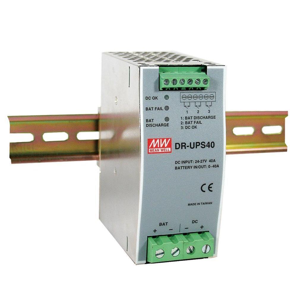 MEAN WELL DR-UPS40 AC-DC Industrial DIN rail power supply; Output 24Vdc at 40A; UPS module