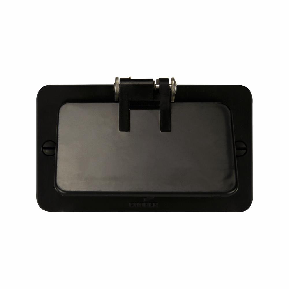 Eaton Corp WD3056BK Eaton non-metallic portable outlet box, Black, Decorator with flip lid, Alcryn and Valox
