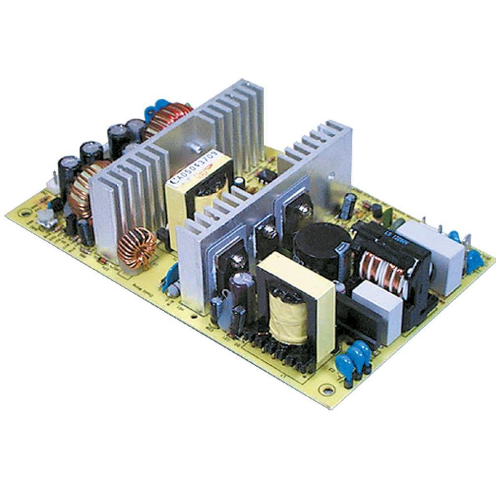 MEAN WELL PPQ-100D AC-DC Quad output open frame power supply; Output 5Vdc at 10A +24Vdc at 4A +12Vdc at 1A -12Vdc at 1A; PPQ-100D is succeeded by QP-150-3D.