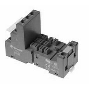 Finder 92.03.0 Plug-in socket - Finder - Rated current 16A - Box-clamp connections - DIN rail / Panel mounting - Black color