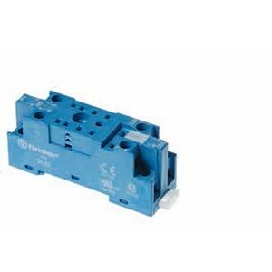 Finder 94.82SMA Plug-in socket with metallic retaining / release clip - Finder - Rated current 10A - Screw-clamp connections - DIN rail / Panel mounting - Blue color - IP20