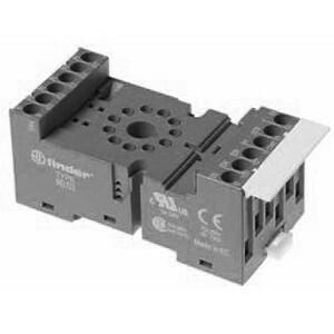 Finder 90.03.0 Plug-in socket - Finder - Rated current 10A - Box-clamp connections - DIN rail / Panel mounting - Black color