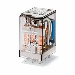 Finder 55.13.9.048.0001 General purpose electromechanical PCB mount relay - Wash-tight (RTIII) - Finder (55 Series) - Control coil voltage 48Vdc - 3 poles (3P) - 3C/O / 3PDT (3 Pole Double Throw) contact - Rated current 10A (250Vac; AC-1) / 10A (30Vdc; DC-1) - Rated switching po