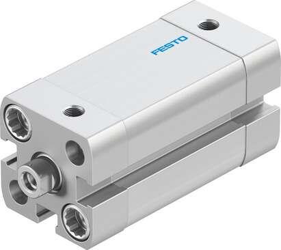 Festo 536230 compact cylinder ADN-16-25-I-P-A With position sensing and internal piston rod thread Stroke: 25 mm, Piston diameter: 16 mm, Piston rod thread: M4, Cushioning: P: Flexible cushioning rings/plates at both ends, Assembly position: Any