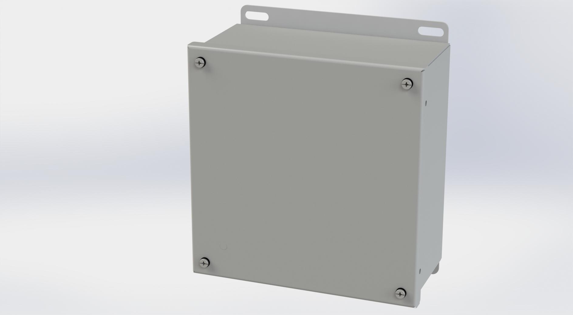 Saginaw Control SCE-808SC SC Enclosure, Height:8.13", Width:8.00", Depth:4.00", ANSI-61 gray powder coating inside and out.  Optional sub-panels are powder coated white.