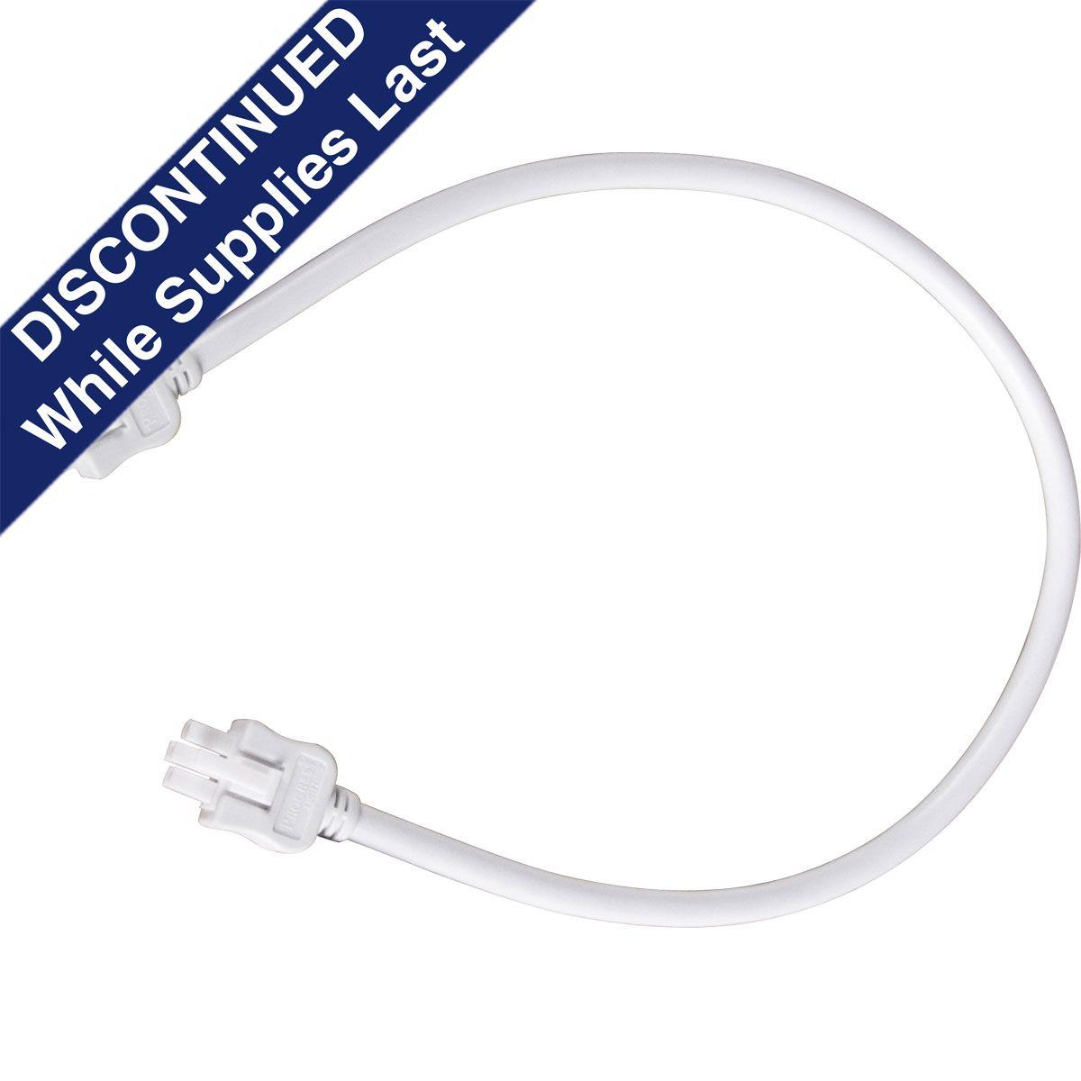 Hubbell P8737-30 18" Undercabinet fixture linking cable in White finish.  ; Quick-Link cables for linking to other Hide-a-Lite 3 fixtures. ; Fixtures can be linked together to form a continuous row of illumination. ; White finish.