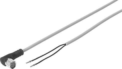 Festo 562473 connecting cable NEBV-M8W4L-E-10-LE2 Conforms to standard: (* EN 61076-2-101, * ISO 20401), Operating status display: Yellow LED, Product weight: 165 g, Electrical connection: (* 4-pin / 2-wire, * Angled socket / cable, * M8x1), Operating voltage range DC