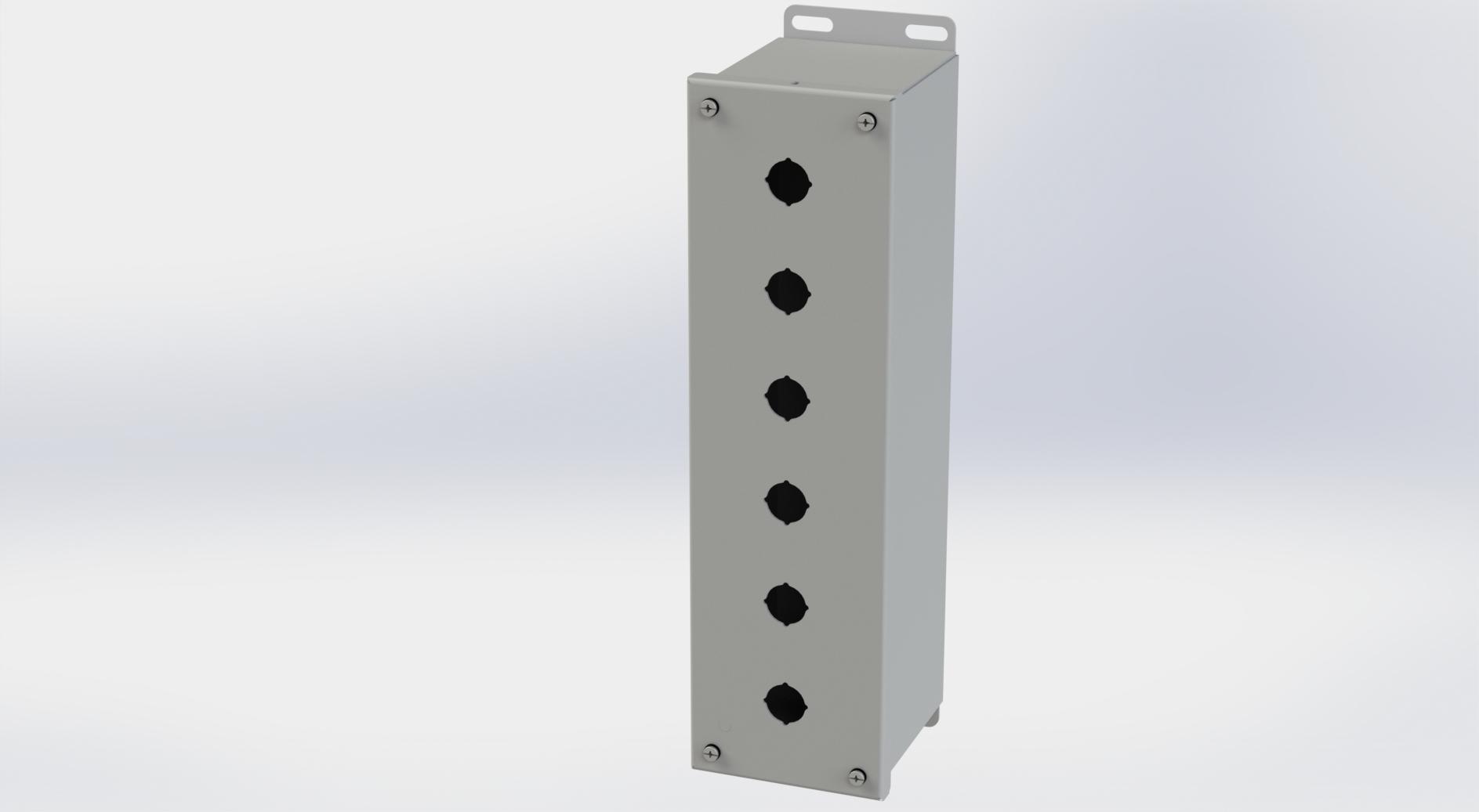 Saginaw Control SCE-6PBXVLI PBX Enclosure, Height:14.75", Width:4.00", Depth:4.75", ANSI-61 gray powder coating inside and out.