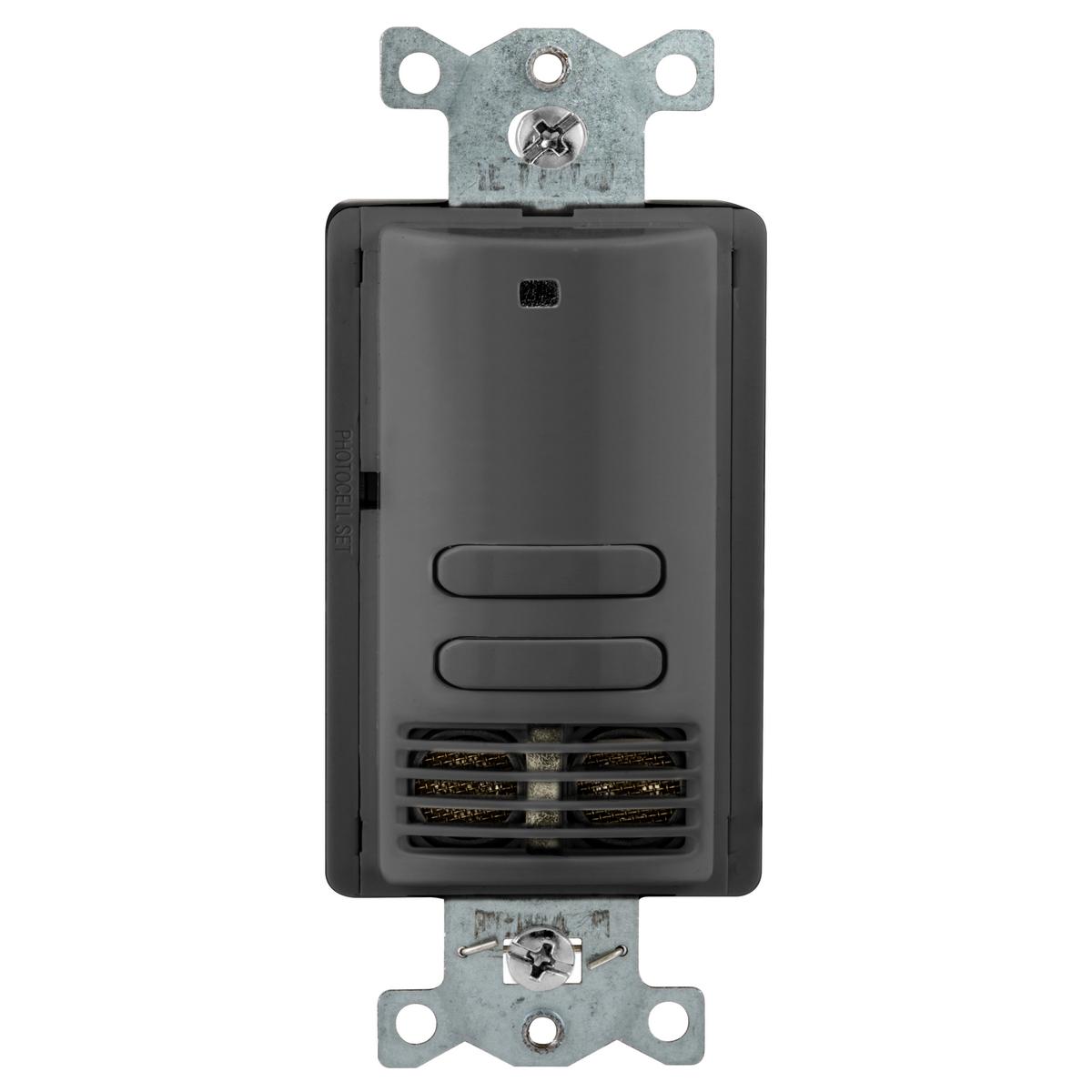 Hubbell AU2000BK22 Occupancy/Vacancy Sensors, Wall Switch,Adaptive Ultrasonic, 2 Circuit, 120/277V AC, Black 
