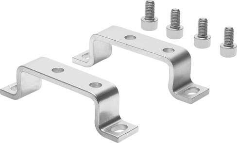 Festo 159593 mounting bracket HFOE-D-MIDI/MAXI for LR, LFR, FRC series D service units. Corrosion resistance classification CRC: 2 - Moderate corrosion stress, Materials note: Free of copper and PTFE