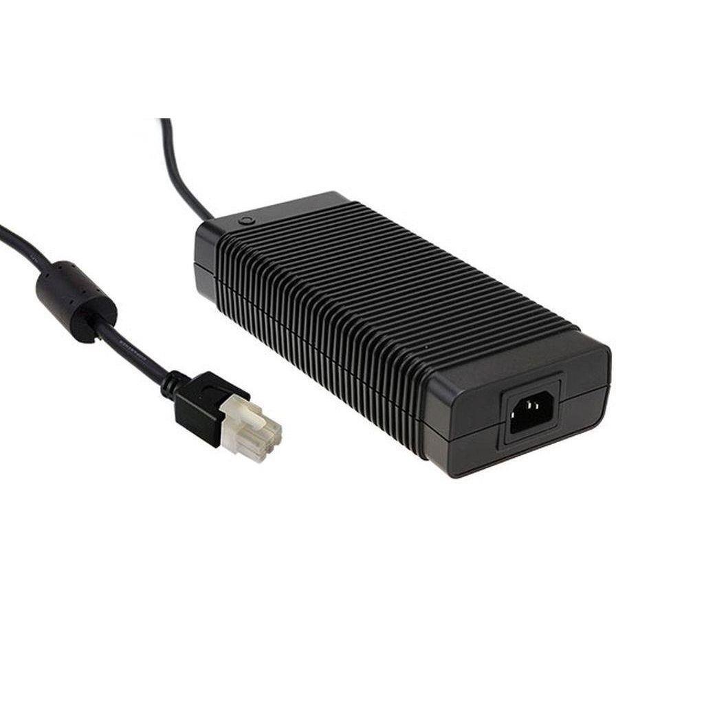 MEAN WELL GST280A24-C6P AC-DC Industrial desktop adaptor with PFC; Output 24Vdc at 11.67A; 3 pole AC inlet IEC320-C14