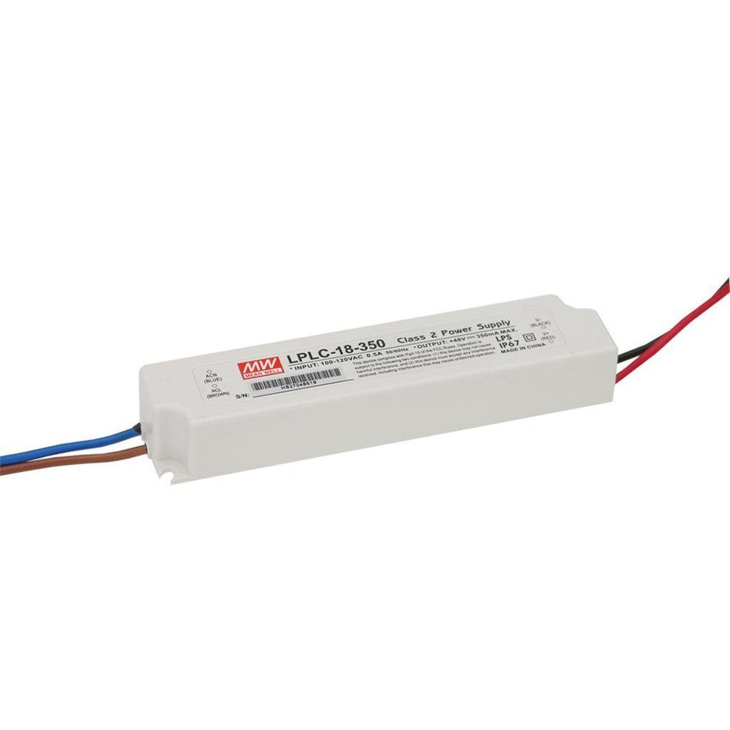 MEAN WELL LPLC-18-700 AC-DC Single output LED driver Constant Current (CC); Output 0.7A at 6-25Vdc; cable output; LPLC-18-700 is succeeded by LPC-20-700.