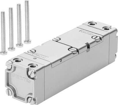 Festo 5736 pneumatic valve CJ-5/2-1/4 Without sub-base Valve function: 5/2 bistable, Type of actuation: pneumatic, Standard nominal flow rate: 1400 l/min, Operating pressure: 1 - 16 bar, Nominal size: 6,5 mm