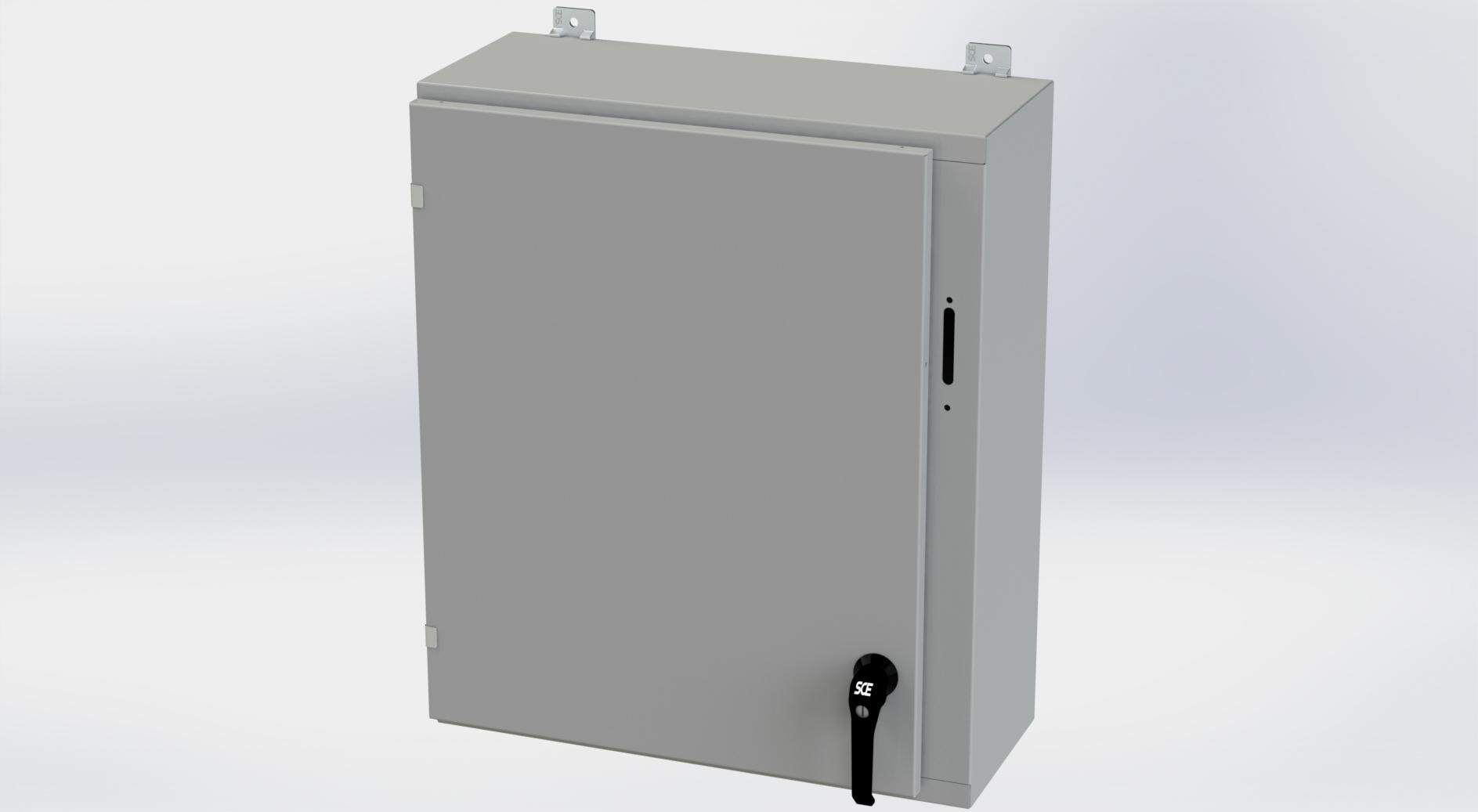 Saginaw Control SCE-30SA2610LPPL Obselete Use SCE-30XEL2510LP, Height:30.00", Width:25.38", Depth:10.00", ANSI-61 gray powder coating inside and out. Optional sub-panels are powder coated white.