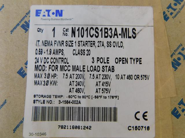 N101CS1B3A-MLS Part Image. Manufactured by Eaton.