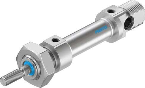 Festo 19189 standards-based cylinder DSNU-12-10-P-A Based on DIN ISO 6432, for proximity sensing. Various mounting options, with or without additional mounting components. With elastic cushioning rings in the end positions. Stroke: 10 mm, Piston diameter: 12 mm, Pist