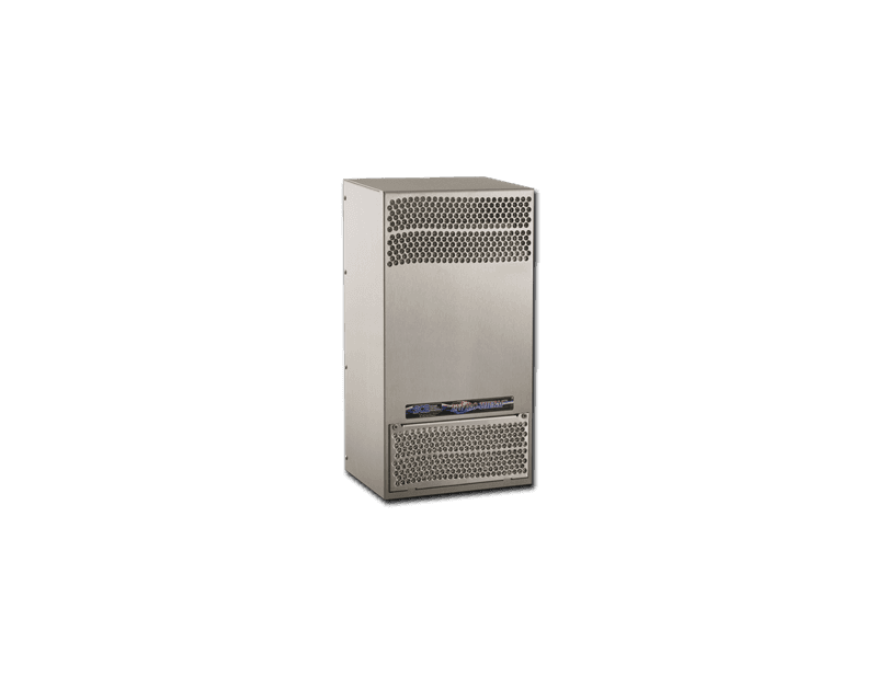 Saginaw Control SCE-AC1000B120VSS Conditioner, Air - 1000 BTU/Hr. 120 Volt, Height:18.90", Width:10.00", Depth:7.50", #4 brushed finish 304 Stainless Steel Cover and Frame