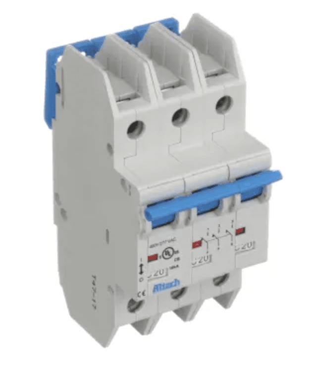 Altech Corp. 3DU02L Circuit Breaker 0.2A, 3 Pole, 480Y/277V AC, UL489