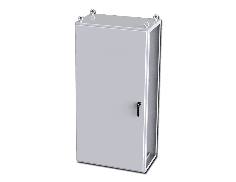 Saginaw Control SCE-S201006LG 1DR IMS Enclosure, Height:78.74", Width:39.37", Depth:22.00", Powder coated RAL 7035 gray inside and out.