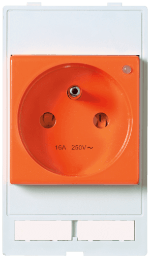 Murr Elektronik 4000-68000-0150000 MODLINK MSDD SOCKET INSERT FRANCE, 250VAC/16A orange