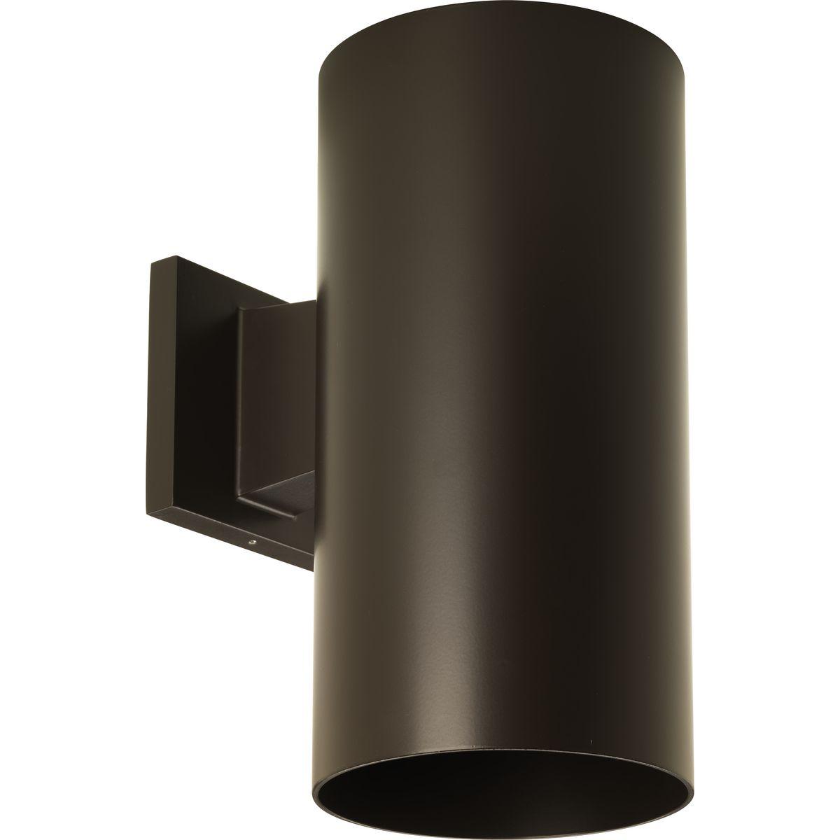 Hubbell P5641-20 6" downlight wall cylinders are ideal for a wide variety of interior and exterior applications including residential and commercial. The aluminum Cylinders offers a contemporary design with its sleek cylindrical form and elegant Antique Bronze finish, per