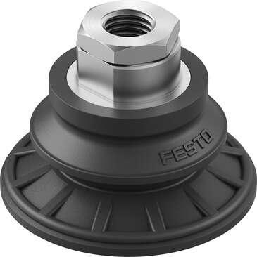 Festo 8073838 suction cup OGVM-60-A-N-G14F Suction cup height compensator: 14,5 mm, Min. workpiece radius: 40 mm, Nominal size: 8 mm, suction cup diameter: 60 mm, suction cup volume: 28 cm3