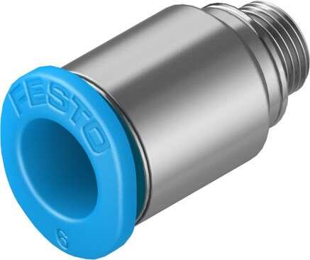 Festo 153317 push-in fitting QSM-M5-6-I male thread with internal hexagon socket. Size: Mini, Nominal size: 2,6 mm, Type of seal on screw-in stud: Sealing ring, Assembly position: Any, Container size: 10
