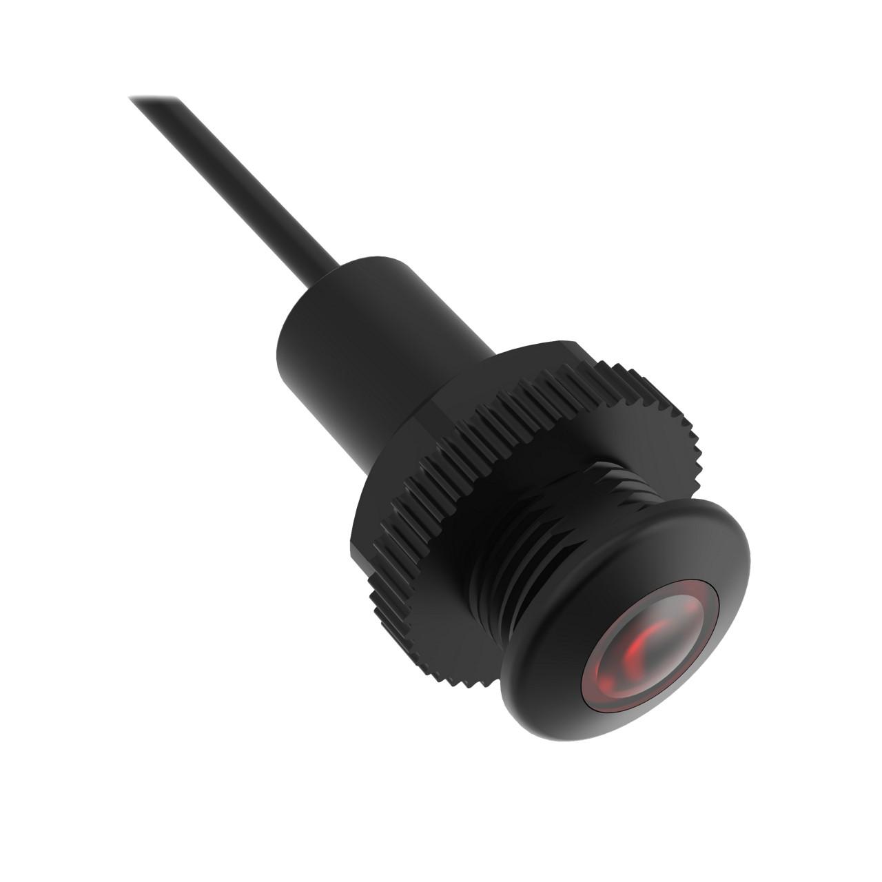 Banner SB12TE1Q3 Photo-electric emitter with through-beam system / opposed mode - Banner Engineering (SB12 series) - Part #11139 - 12mm diameter - Infrared (IR) light - Supply voltage 10Vdc-30Vdc (12Vdc / 24Vdc nom.) - Pre-wired with 6" / 150mm pigtail terminated with 3-p