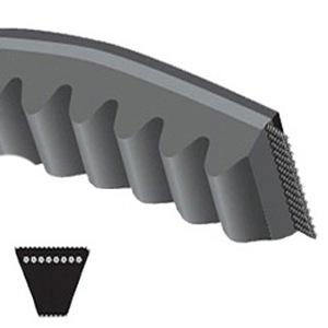 Gates 5VX750 V-Belt; 5VX Series; Cogged Belt Style; 75" Belt Outside Length; 5/8" Belt Width; 1 Band; Polyester Tensile Material; Rubber Outer Material
