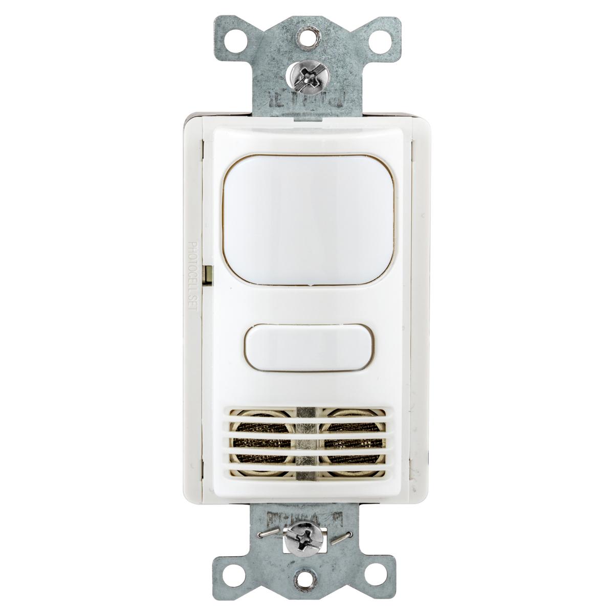 Hubbell AD2241W1 Vacancy Sensors, Wall Switch, AdaptiveDual Technology, 1 Circuit, 24V DC, White 