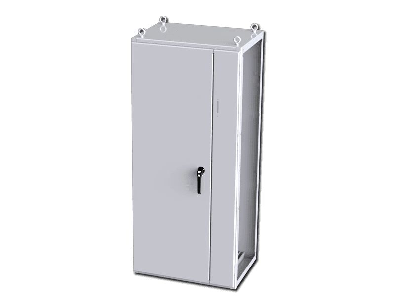 Saginaw Control SCE-SD180806LG 1DR IMS Disc. Enclosure, Height:70.87", Width:31.50", Depth:22.00", Powder coated RAL 7035 gray inside and out.