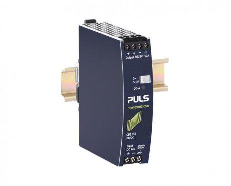 Puls CD5.051 DC/DC Converter, 50W, DC 18-32.4V input, 5-5.5Vdc output, 10A