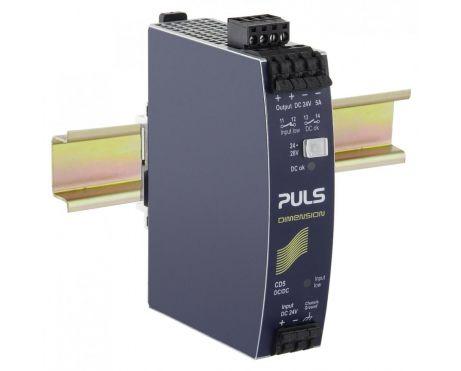 Puls CD5.241-S1 DC/DC Converter, 120W, 18-32VDC In, 23-28VDC Out, 5-4.3A with Signal Contacts