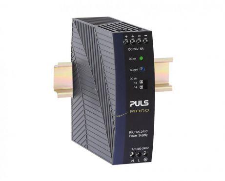 Puls PIC120.241C Power Supply, 120W, AC 200-240V input, 1 phase, 24-28Vdc output, 5A, DC-OK relay contact