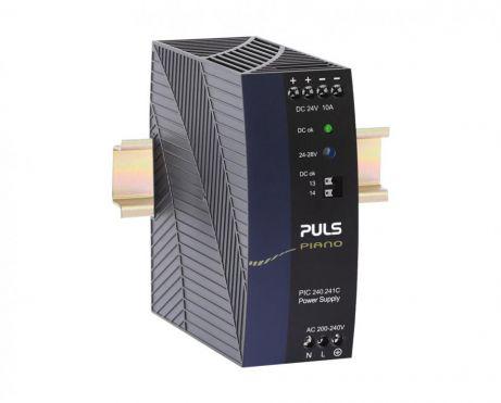 Puls PIC240.241C Power Supply, 240W, AC 200-240V input, 1 phase, 24-28Vdc output, 10A, DC-OK relay contact