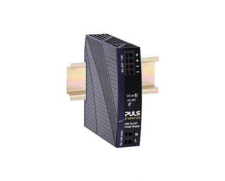 Puls PIM36.241 Power Supply, 36W, AC 100-240V input, 1 phase, 24-28Vdc output, 1.5A, push-in terminals
