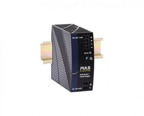 Puls PIM90.241 Power Supply, 90W, AC 100-240V input, 1 phase, 24-28Vdc output, 3.8A, push-in terminals