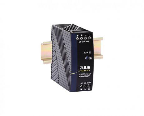 Puls PIM90.245-L1 Power Supply, 90W, AC 100-240V input, 1 phase, 24-28Vdc output, 3.8A, screw terminals