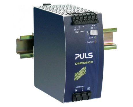 Puls QS10.121 Power Supply, 180W, 100-240VAC 1PH, 12-15VDC, 15-12A
