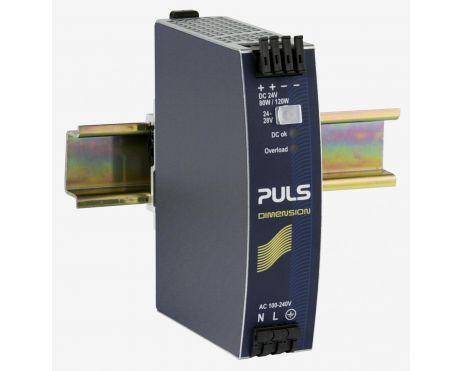 Puls QS3.241 Power Supply, 80W, 100-240VAC 1PH, 24-28VDC, 3.4-3A
