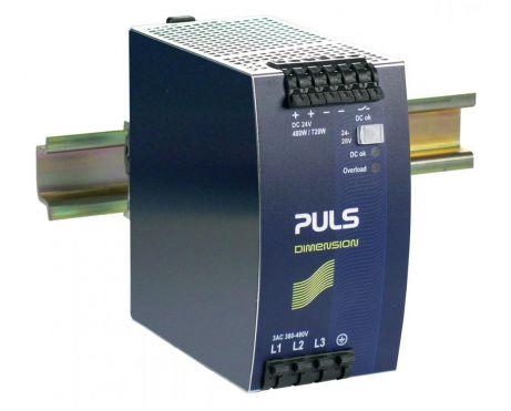 Puls QT20.241-C1 Power Supply, 480W, 380-480VAC 3PH, 24-28VDC, 20-17.5A with Conformal Coating