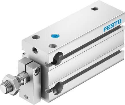 Festo 4834369 compact cylinder DPDM-Q-16-15-S-PA Stroke: 15 mm, Piston diameter: 16 mm, Cushioning: P: Flexible cushioning rings/plates at both ends, Assembly position: Any, Mode of operation: (* single-acting, * pushing action)