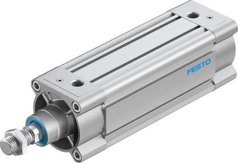 Festo 3656642 standards-based cylinder DSBC-80-160-D3-PPVA-N3 With adjustable cushioning at both ends. Stroke: 160 mm, Piston diameter: 80 mm, Piston rod thread: M20x1,5, Cushioning: PPV: Pneumatic cushioning adjustable at both ends, Assembly position: Any