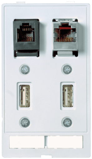 Murr Elektronik 4000-68000-0910000 MODLINK MSDD DATA INSERT, 2×USB-A female/female + 1xRJ45 + 1xRJ12