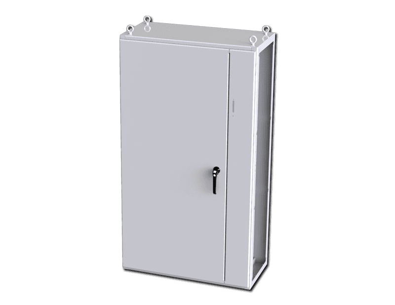 Saginaw Control SCE-SD180805LG 1DR IMS Disc. Enclosure, Height:70.87", Width:31.50", Depth:18.00", Powder coated RAL 7035 gray inside and out.