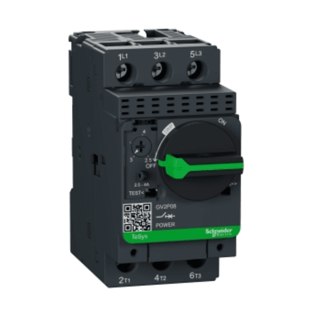 GV2P08 Part Image. Manufactured by Schneider Electric.