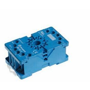 Finder 90.83.3 Plug-in socket (10-pin) - Finder - Rated current 10A - Box-clamp connections - DIN rail / Panel mounting - Blue color